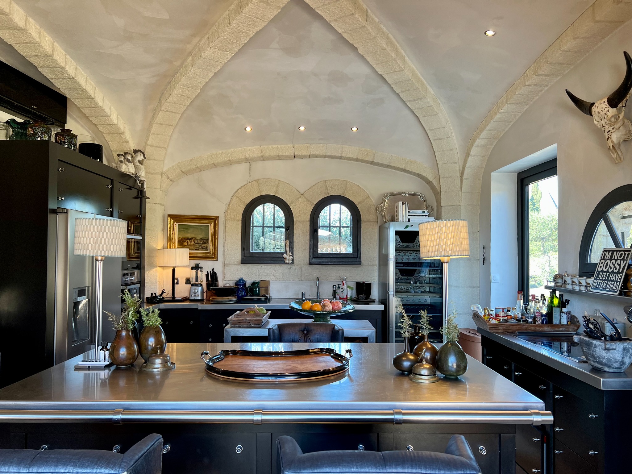 The kitchen at Basti'de Garriga