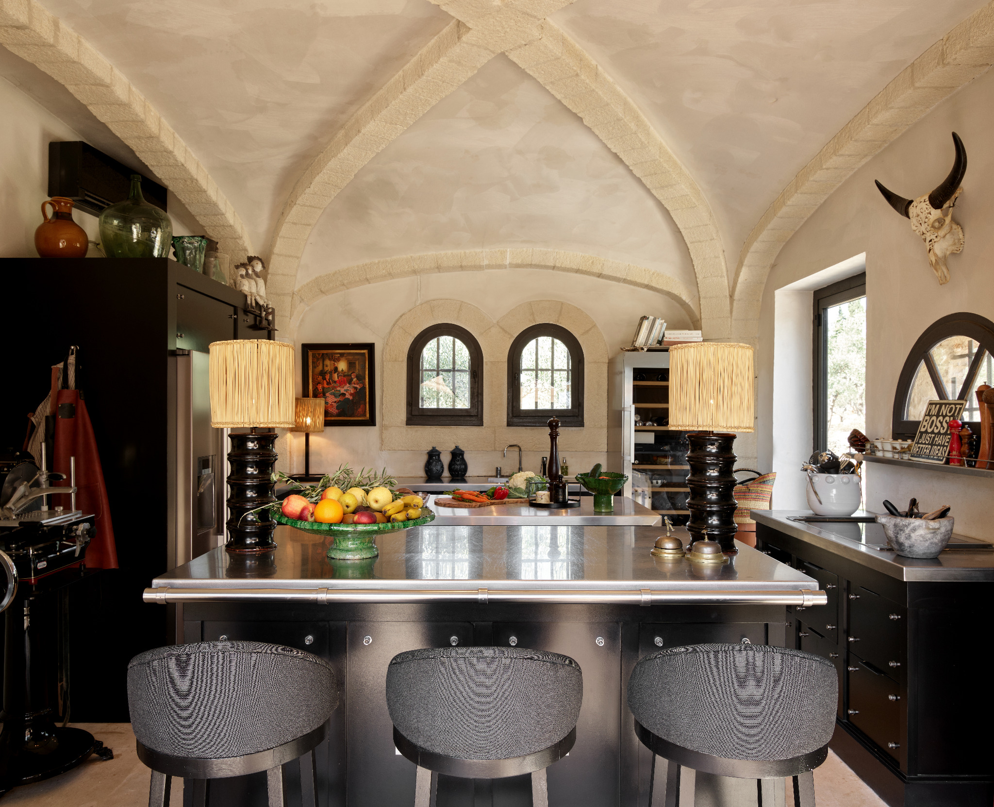 The kitchen at Basti'de Garriga