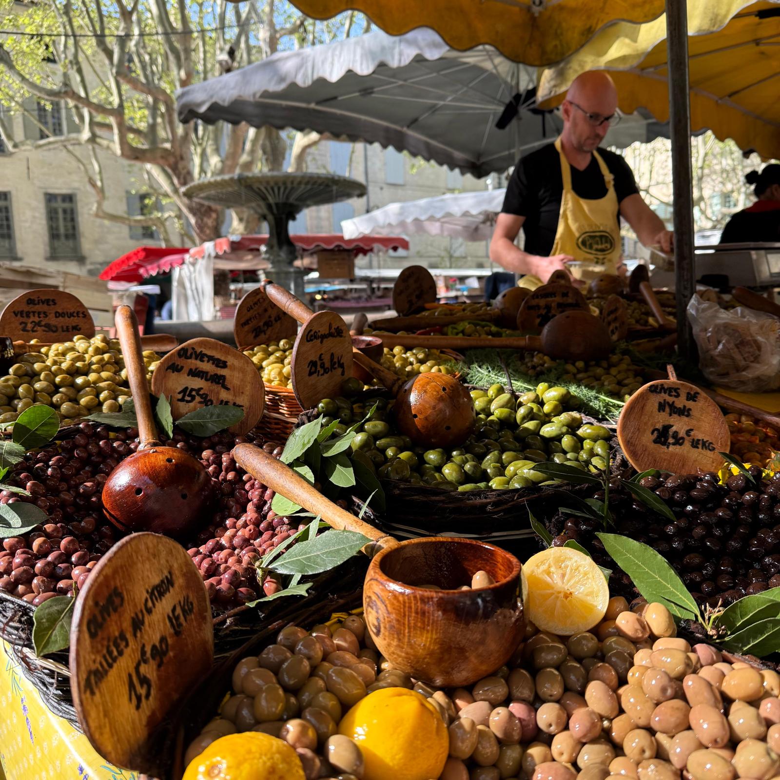Olives at the market of Uzès